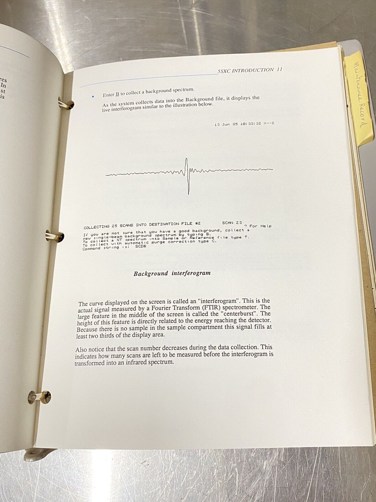 Nic Nicolet 5DXC Spectrometer -Users Guide / Manual / Instructions