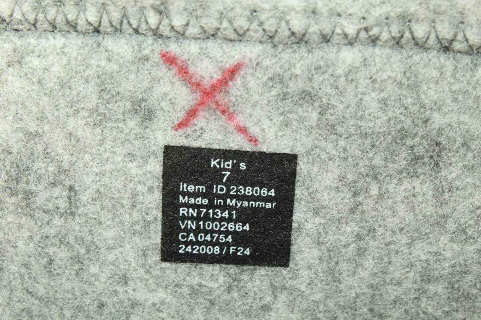 LL Bean Kids Gray Wool Warm Replacement Boot Liner Inserts Size 7