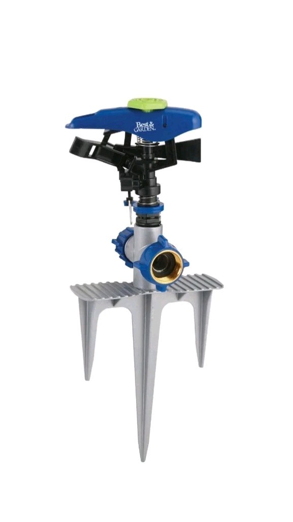 Best Garden Poly & Metal 5800 Sq. Ft. Triple Spike Impulse Sprinkler JR0740 Best