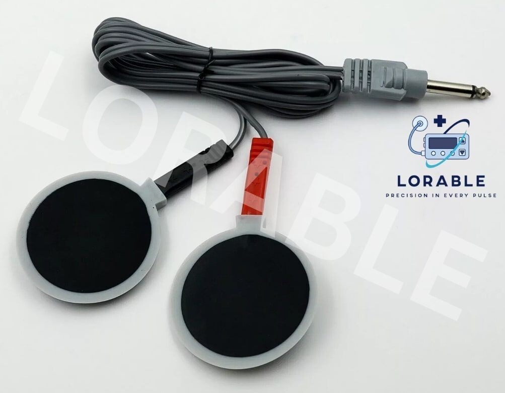Premium 20 Carbon Electrodes & 10 Cables For Electro-Therapy Unit