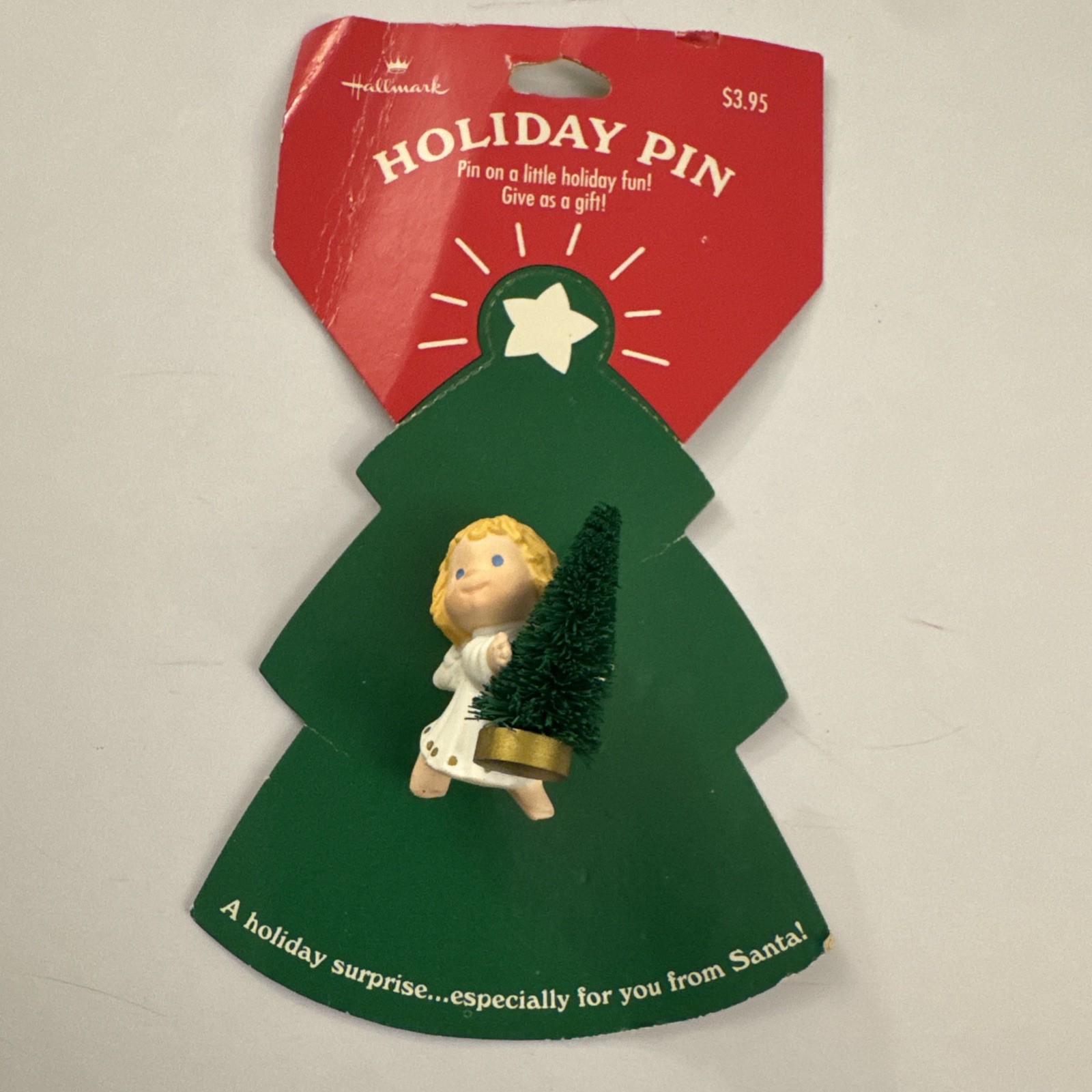 Hallmark Angel Christmas Tree Holiday Lapel Pin C12