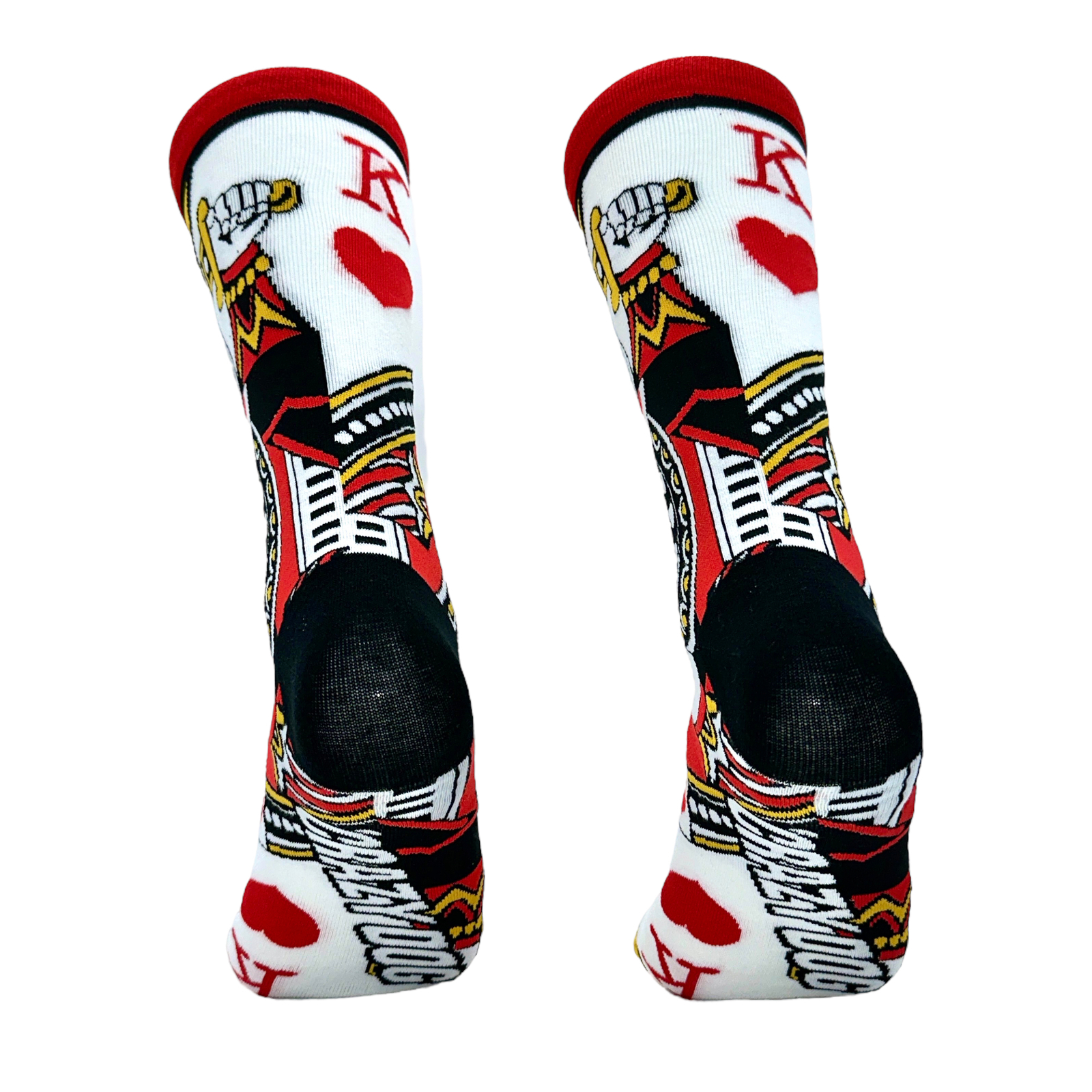 King Of Hearts Socks Funny Cool Vintage Playing Cards Novelty Footwear