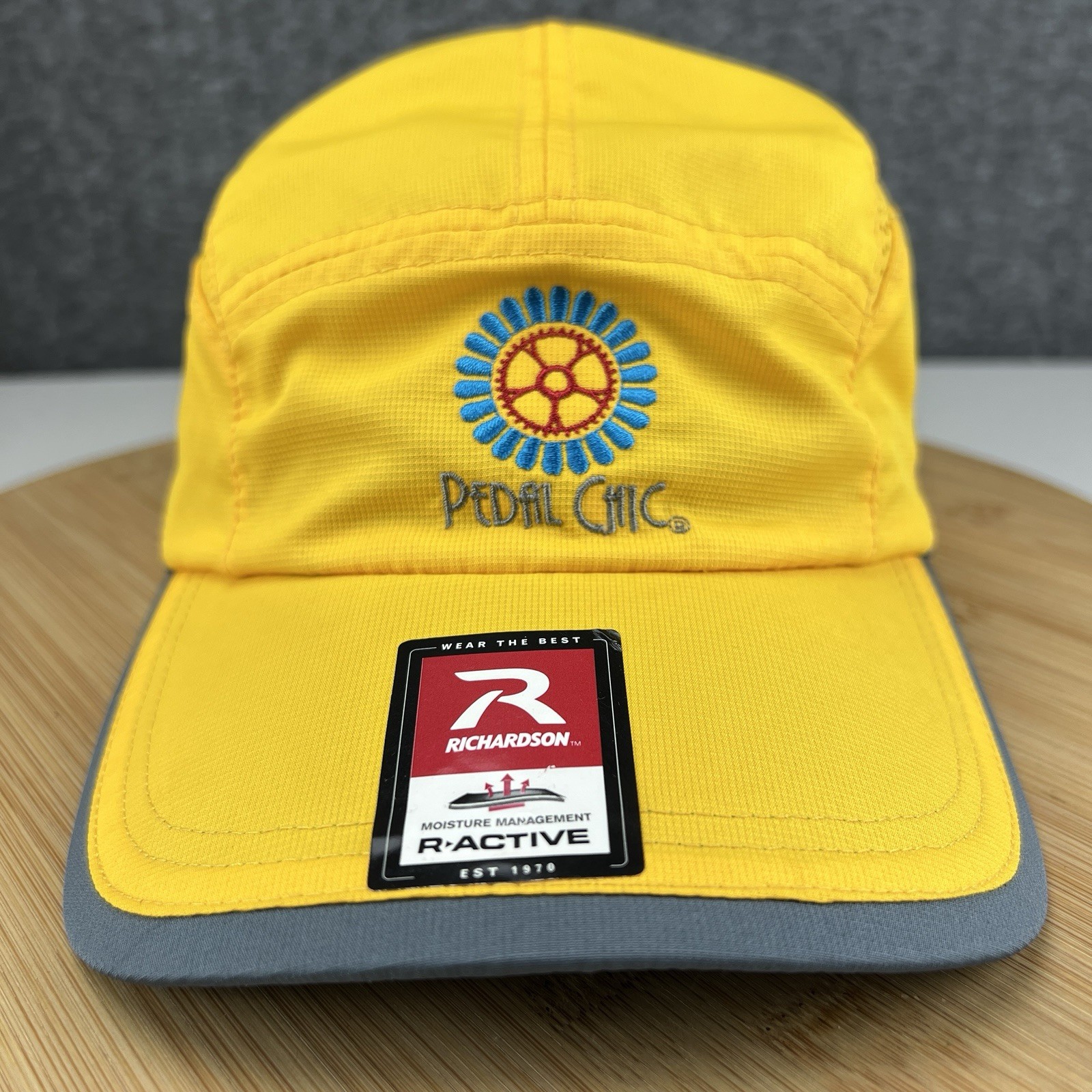 Pedal Chic Hat Cap Strapback OSFM Yellow Cycling Running Outdoors Promo