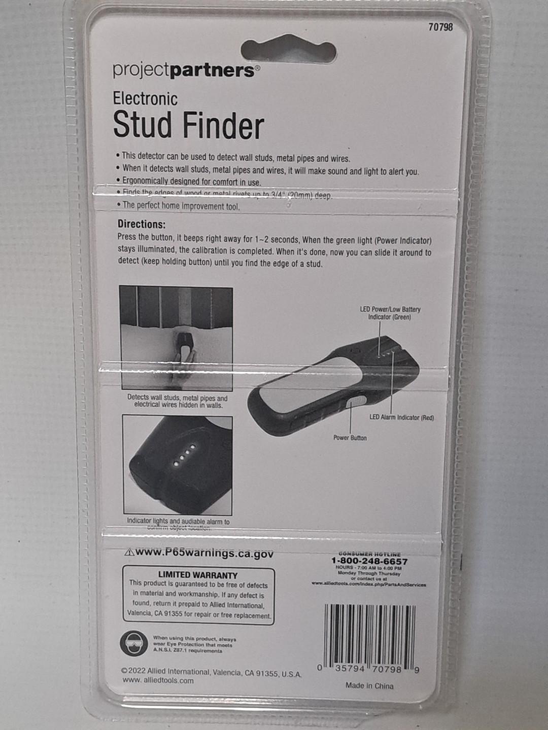 Project Partners Electronic Stud Finder Brand New