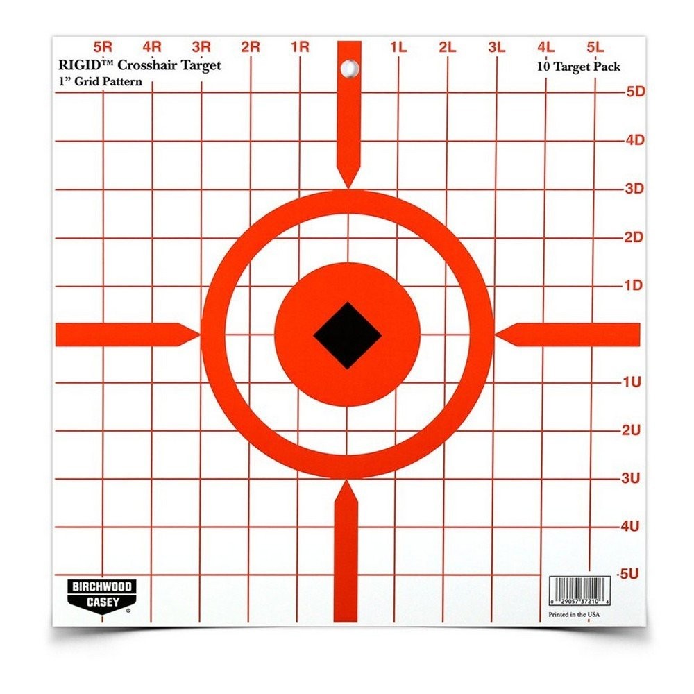 Birchwood Rigid 12" Crosshair Sight-In Targets Stiff Tagboard 10 Pack - 37210