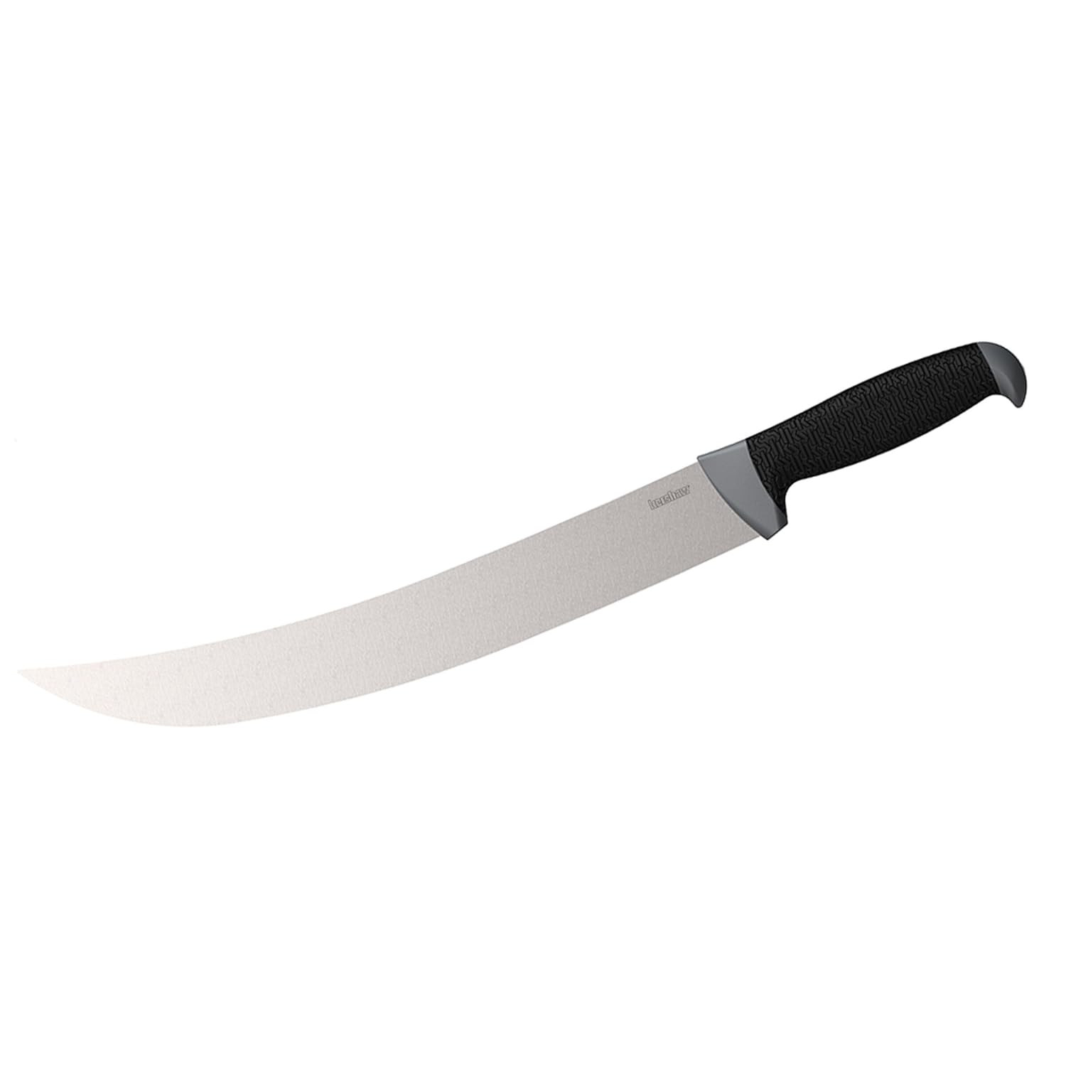 12” Curved Fillet Knife, Black, 12 Inch Fixed Stainless Steel Blade, Trailing Po