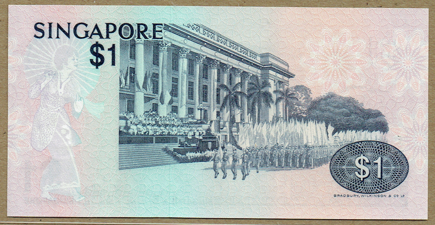 SINGAPORE ND(1976) $5 & $1 (PICK#10 & 9) CH CU