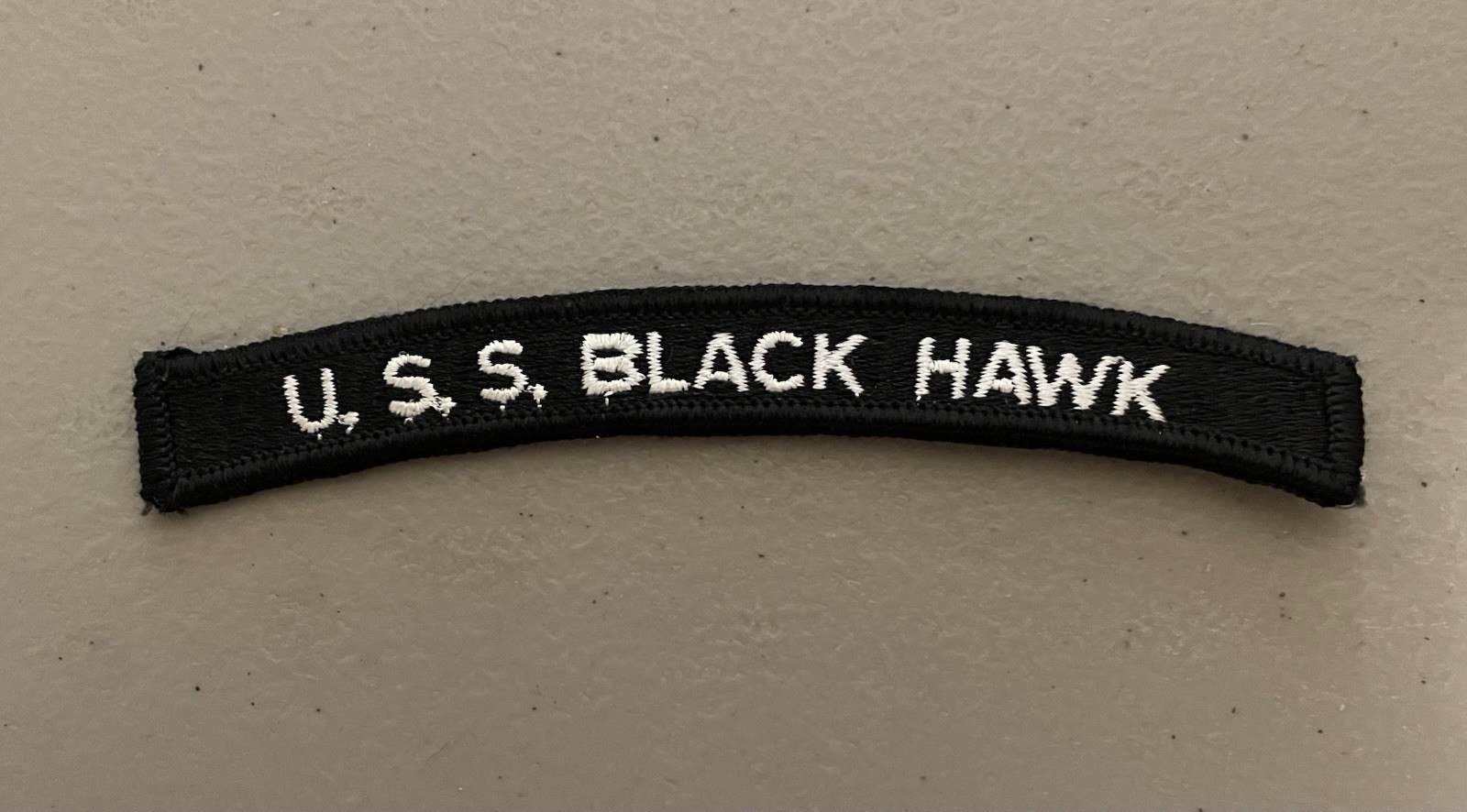 U.S.S. Black Hawk USN US Navy 5” Tab Rocker Ribbon Patch #041025-6