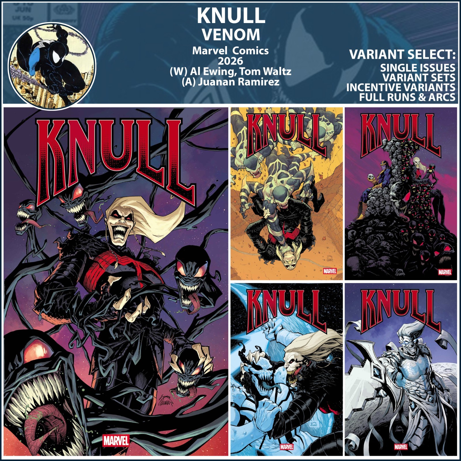 Knull (2026) #1 2 3 4 5 Marvel Comics COVER SELECT