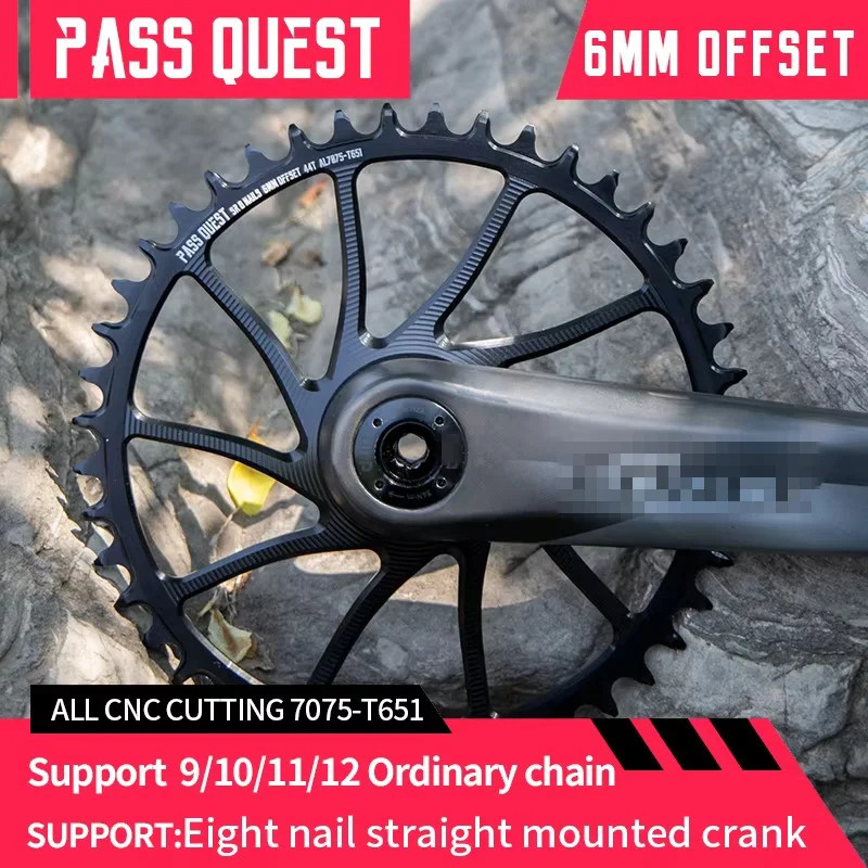 6mm Offset Chainring Direct Mount Narrow Wide Chainwheel 38T 40T 42T 44T 46T