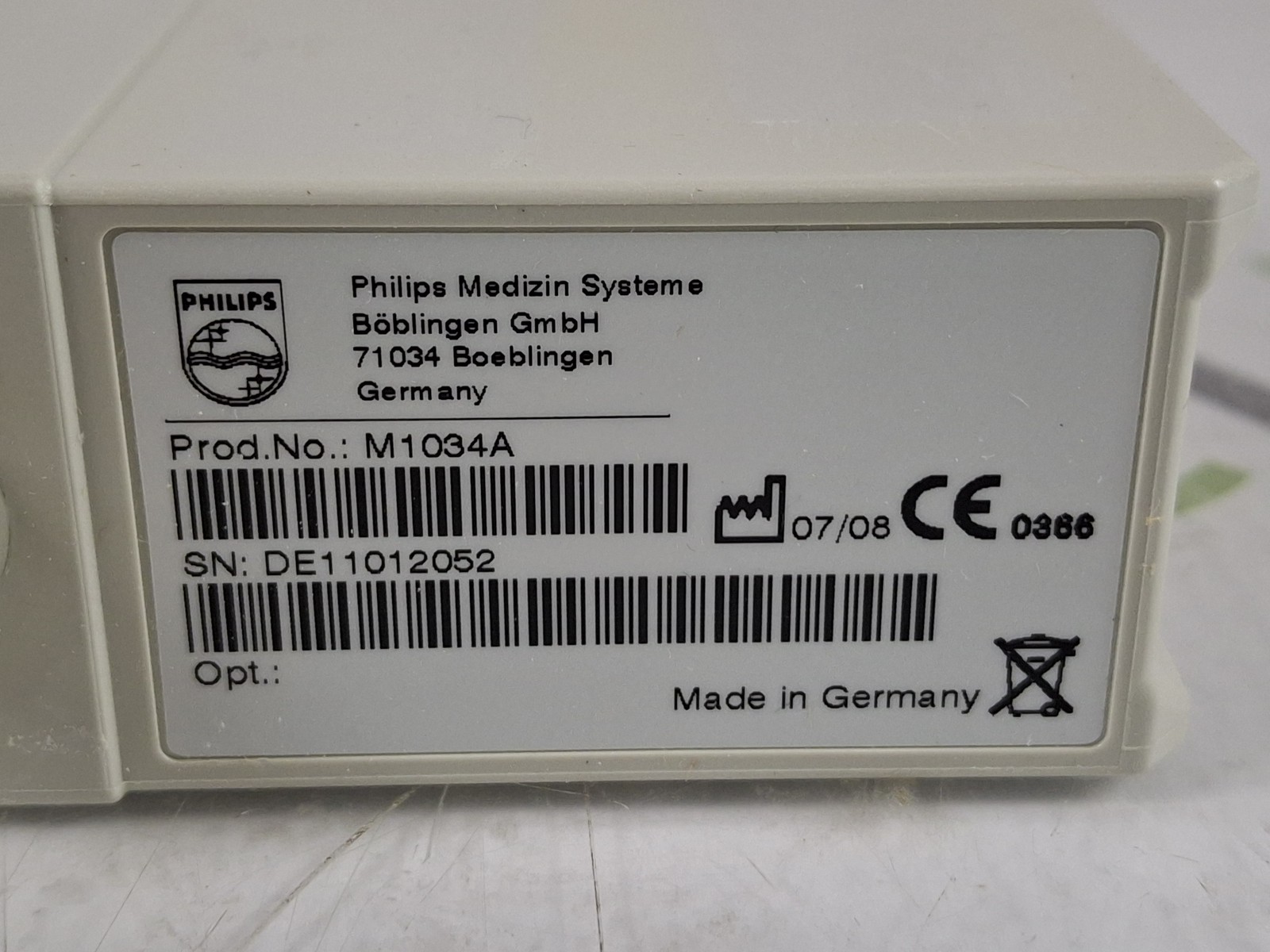 Philips IntelliVue M1034A Single Parameter Bispectral Index Module