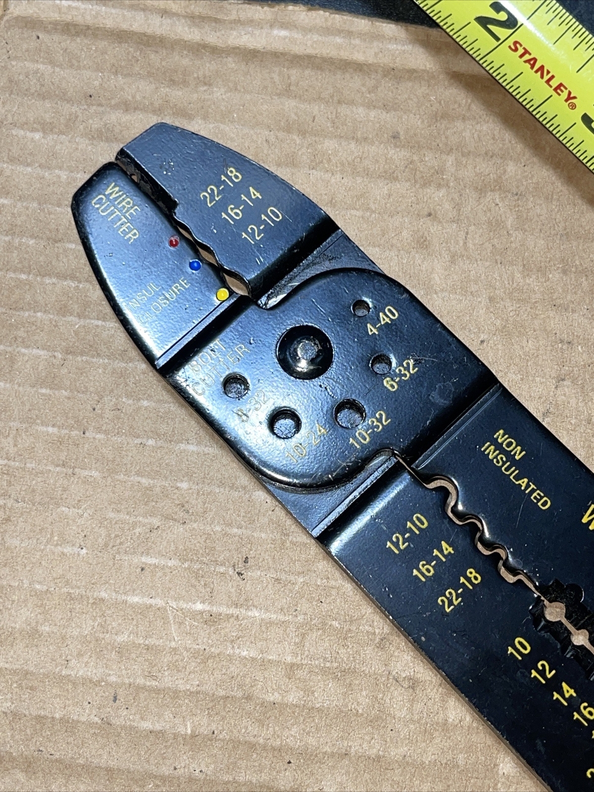 Vintage Gardner Bender Wire Cutter Wire Stripper Tool With Rubber Soft Grip Mint