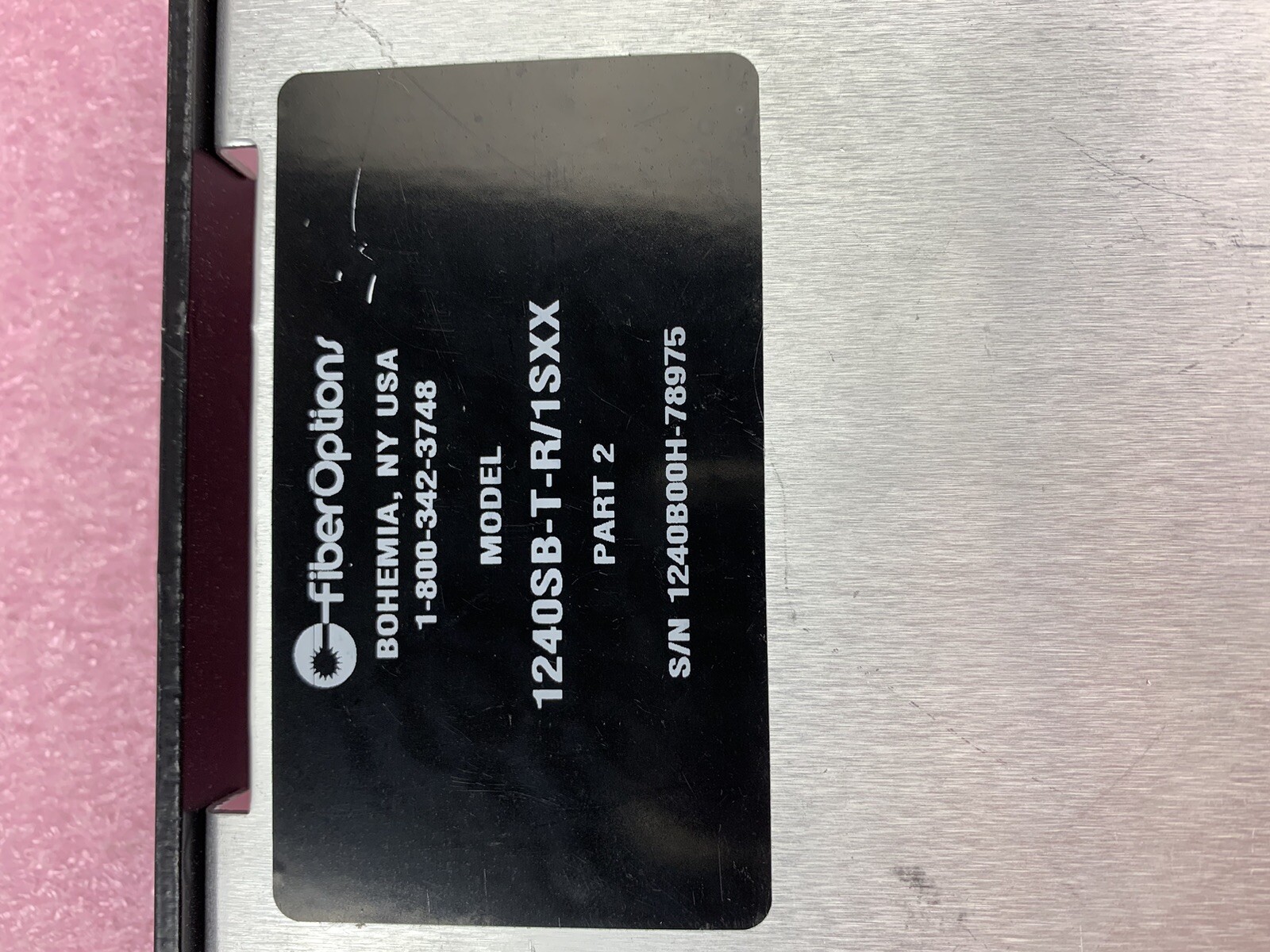 Fiber Options 1240SB-T-R/1SXX Part 2 Untested
