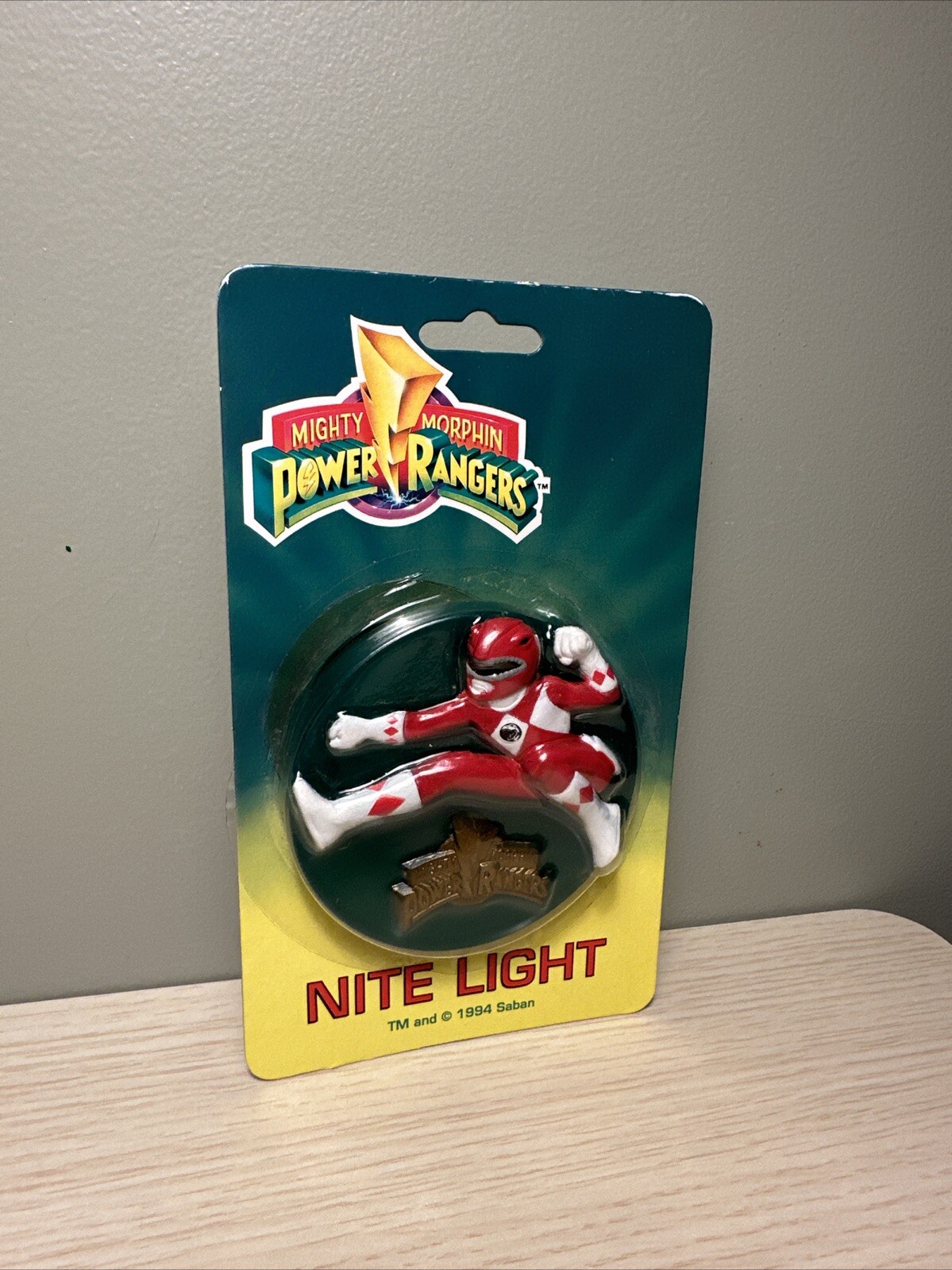 Vintage Mighty Morphin  Power Rangers Red Ranger Night Light New 1994 Saban