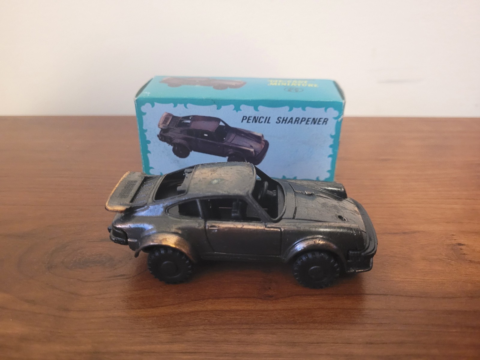 Die-Cast Metal Porsche 911 Collectible Pencil Sharpener with Box