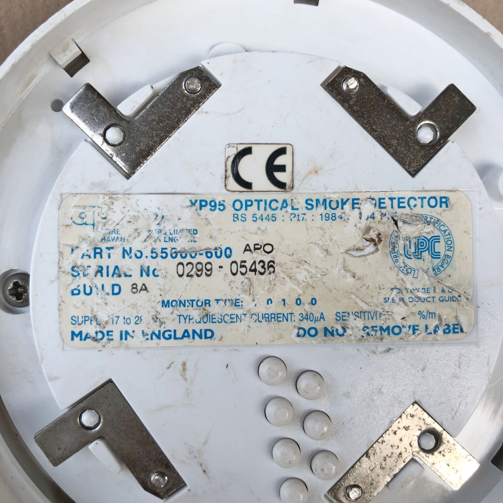 APOLLO 55000-600 APO XP95 OPTICAL SMOKE DETECTOR