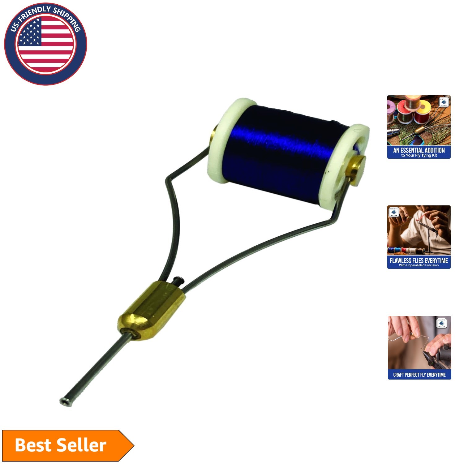 Sleek Metal Bobbin Fly Tying Tool for Effortless Angling - Standard Size