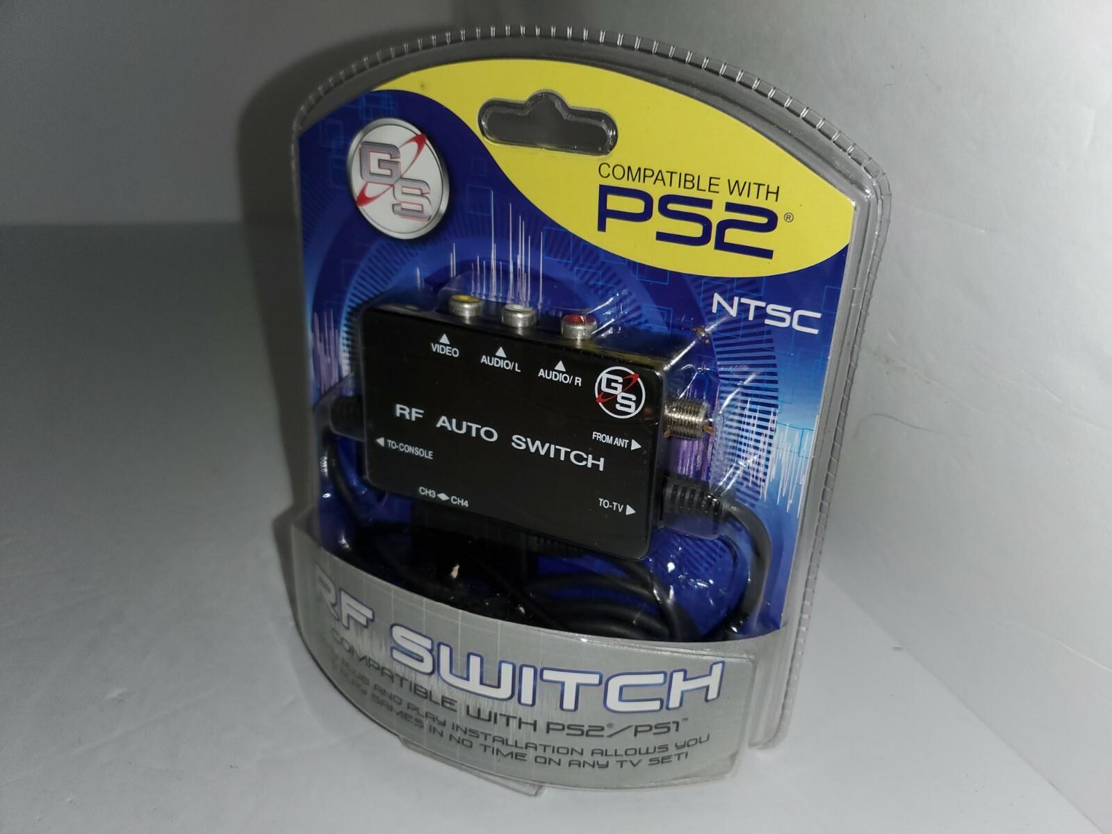 NEW Automatic RF RFU TV Switch & AV Audio Video input for Playstation 2 PS2 #Z17