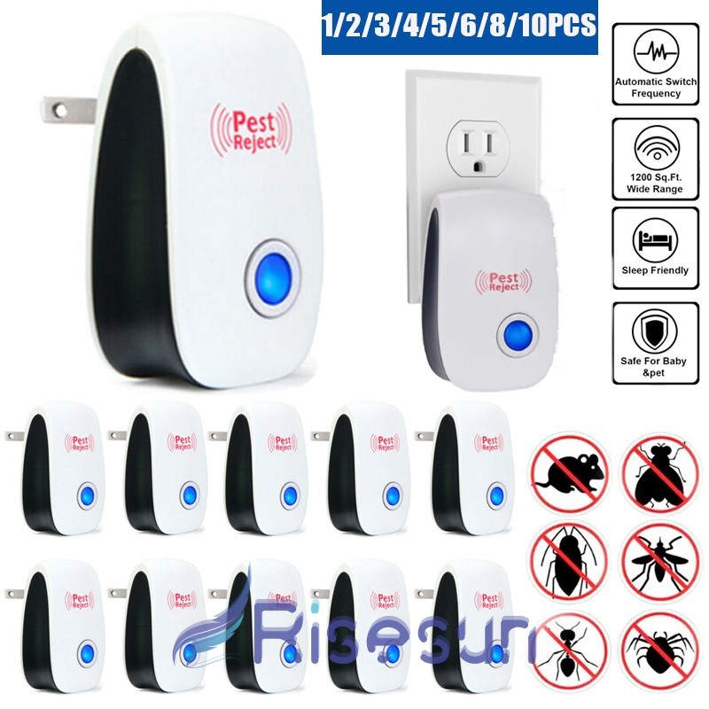 Electronic Pest Reject Control Ultrasonic Repeller Home Bug Rat Spider Roaches