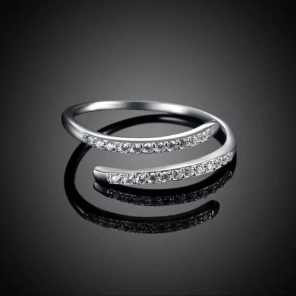 0.50Ct Lab Created Women's Diamond Adjustable Toe Ring 14K White Gold Plated