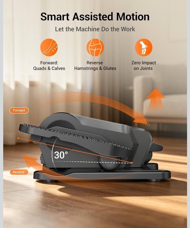 Compact Mini Elliptical Machine with Remote | 12 Adjustable Speeds Model C5