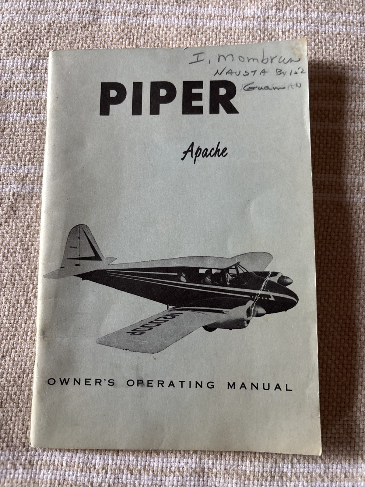 Vintage PA-23 Piper Apache Owners Handbook Manual Maintenance Operation