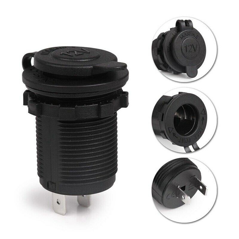 12V Waterproof Car Motorcycle Boat Cigarette Lighter Socket Power Plug Outlet US
