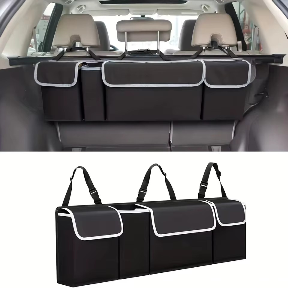 Versatile Oxford Cloth Car Trunk Storage Bag Rear Seat Back Hanging Vehicle O...