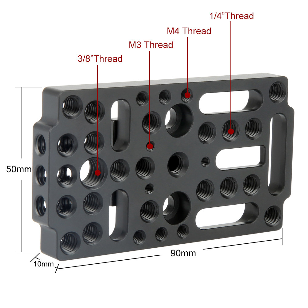 NICEYRIG Switching Cheese Easy Plate 1/4" 3/8" Thread w/ V-Lock Mount for Camera
