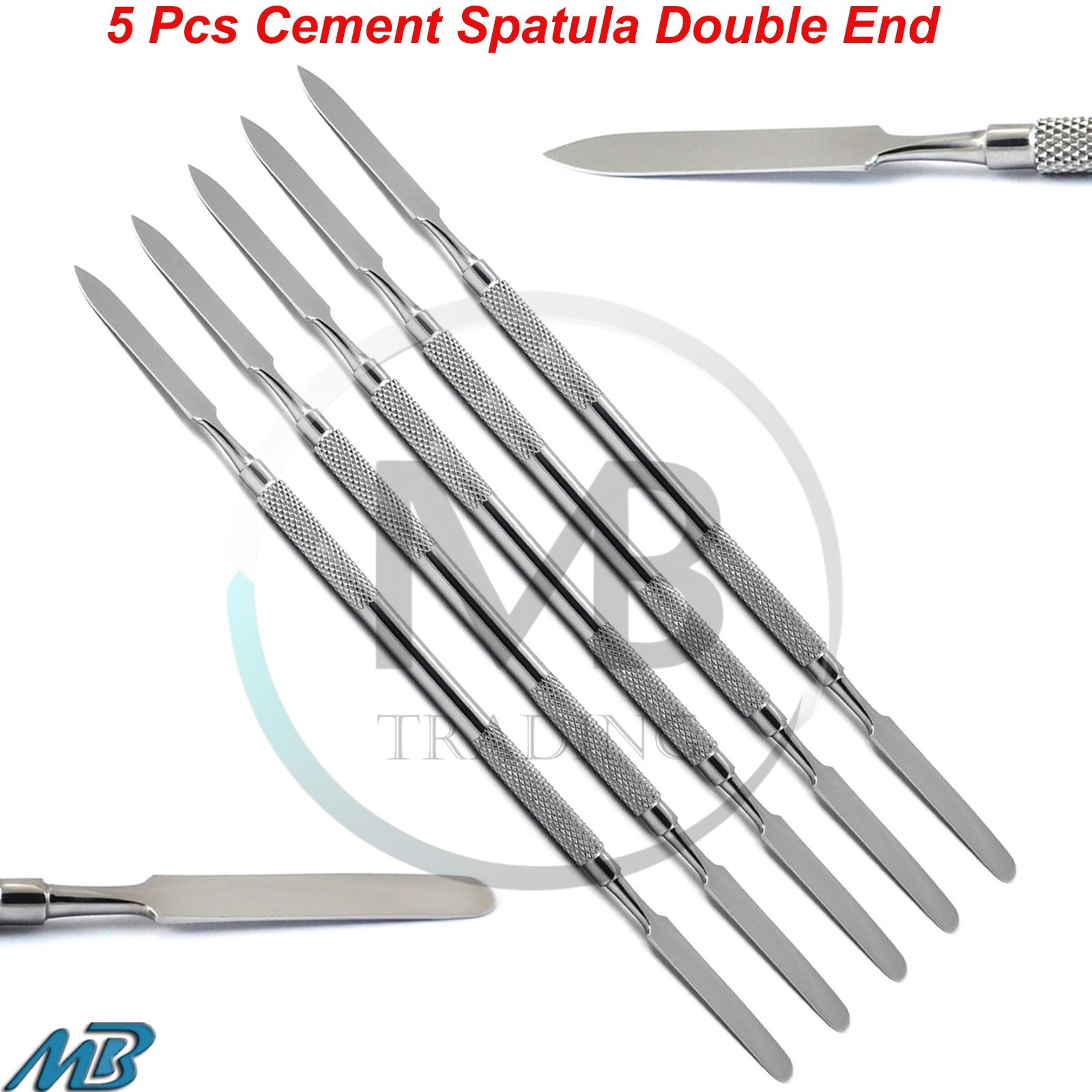 5 Pcs Dental Cement Mixing Spatula Double End Restorative Laboratory Instruments