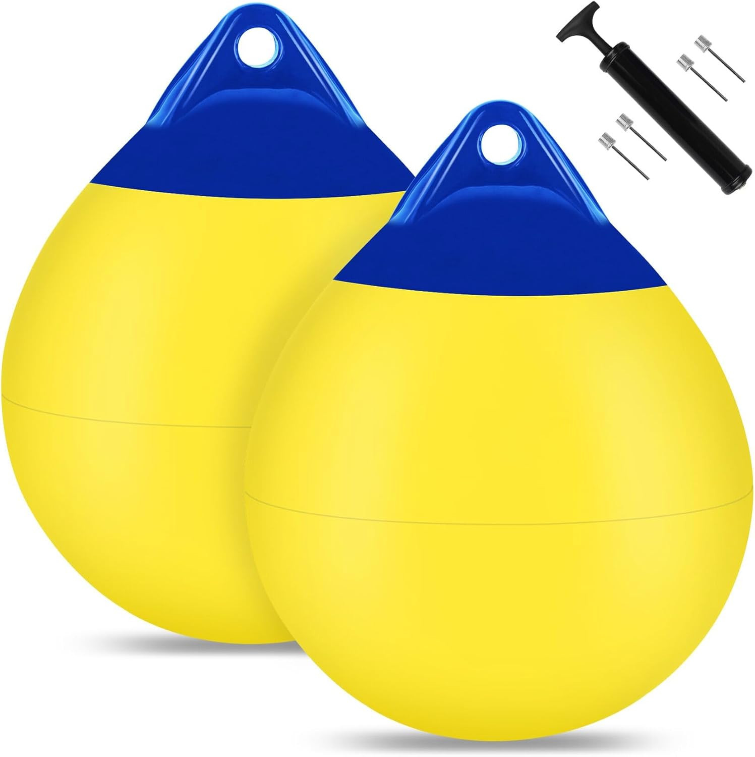 Inflatable Boat Mooring Buoy - 10/12/15 Inch Round Fender for Yachts & Marinas