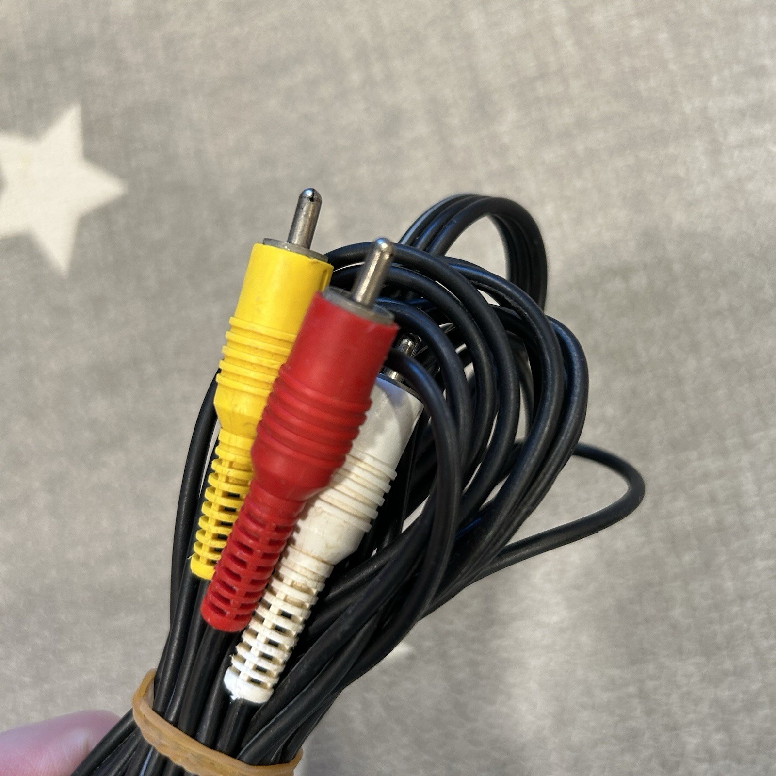 Official Nintendo Composite RCA AV Cable SNES N64 GameCube TESTED WORKING