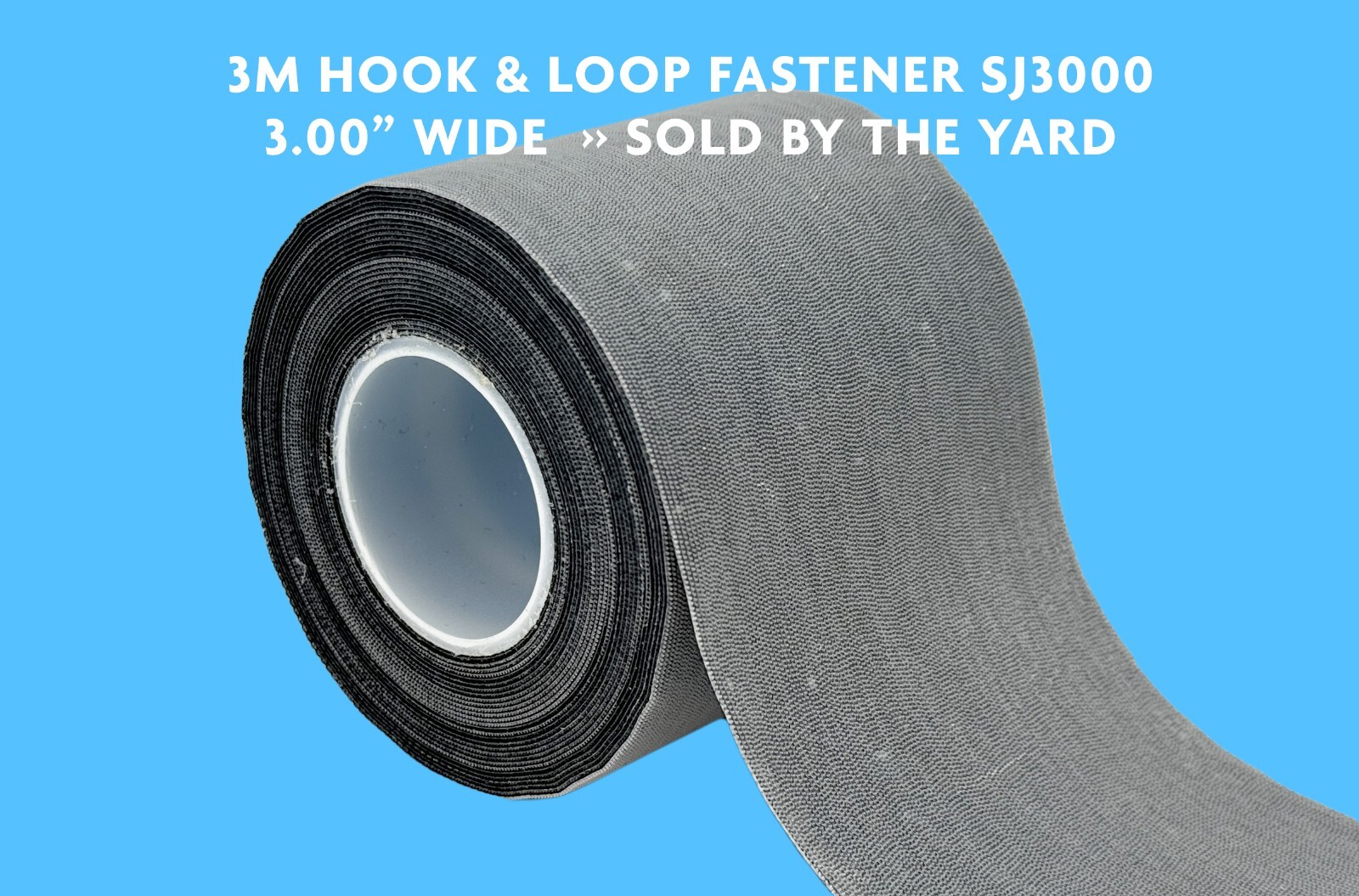 SOLD BY THE YARD: 3M HOOK & LOOP FASTENER SJ3000 • 3.00” WIDE