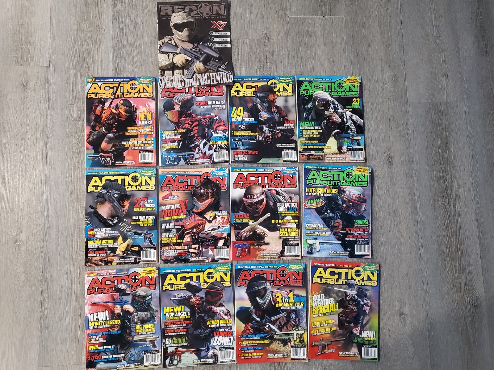 Priced To Sell 2007 Full Set Action Pursuit Games APG Paintball Magazine 12 issu