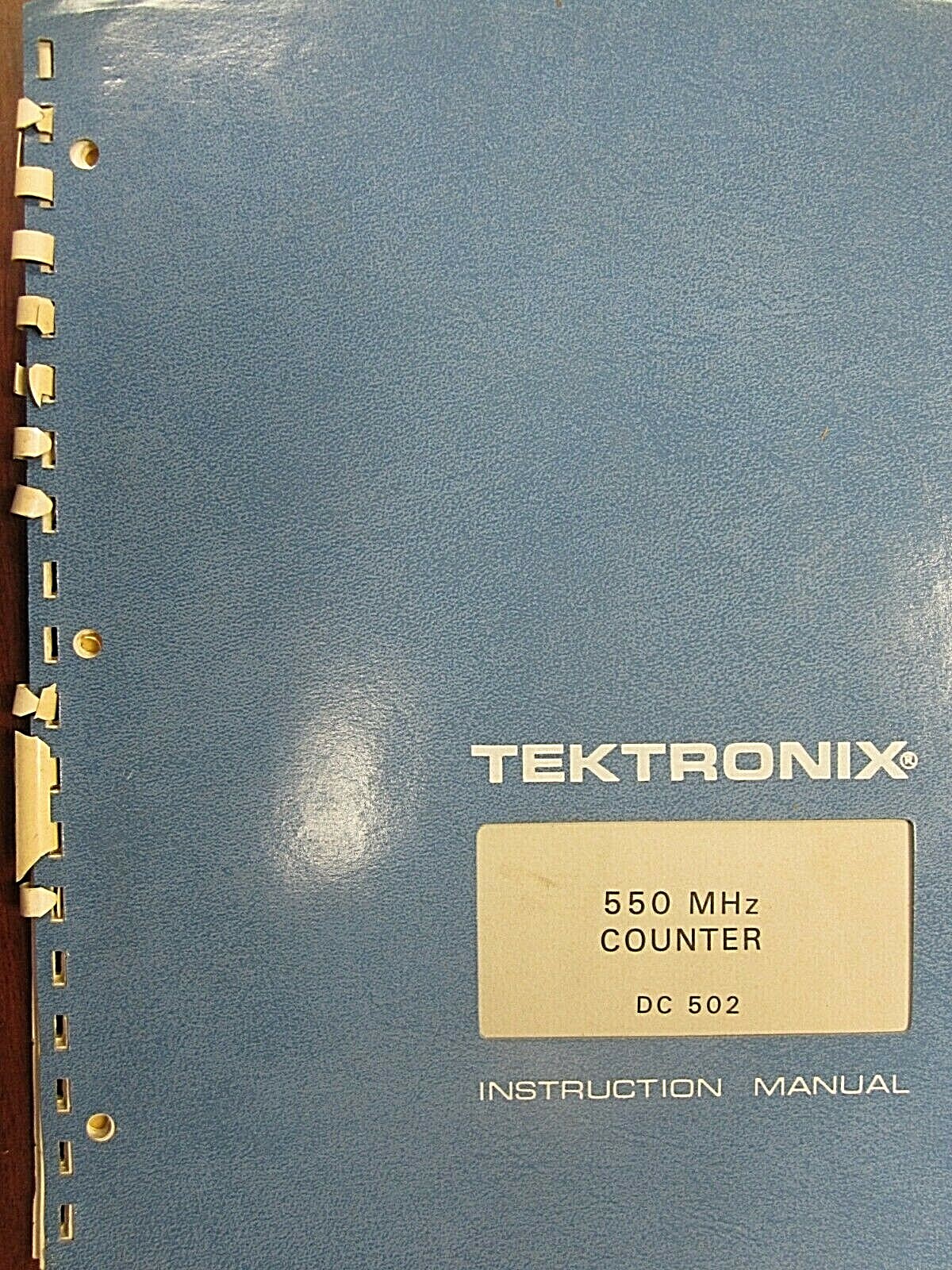 Tektronix 550 MHZ Counter DC 502 Instruction Manual PN 070-1412-00