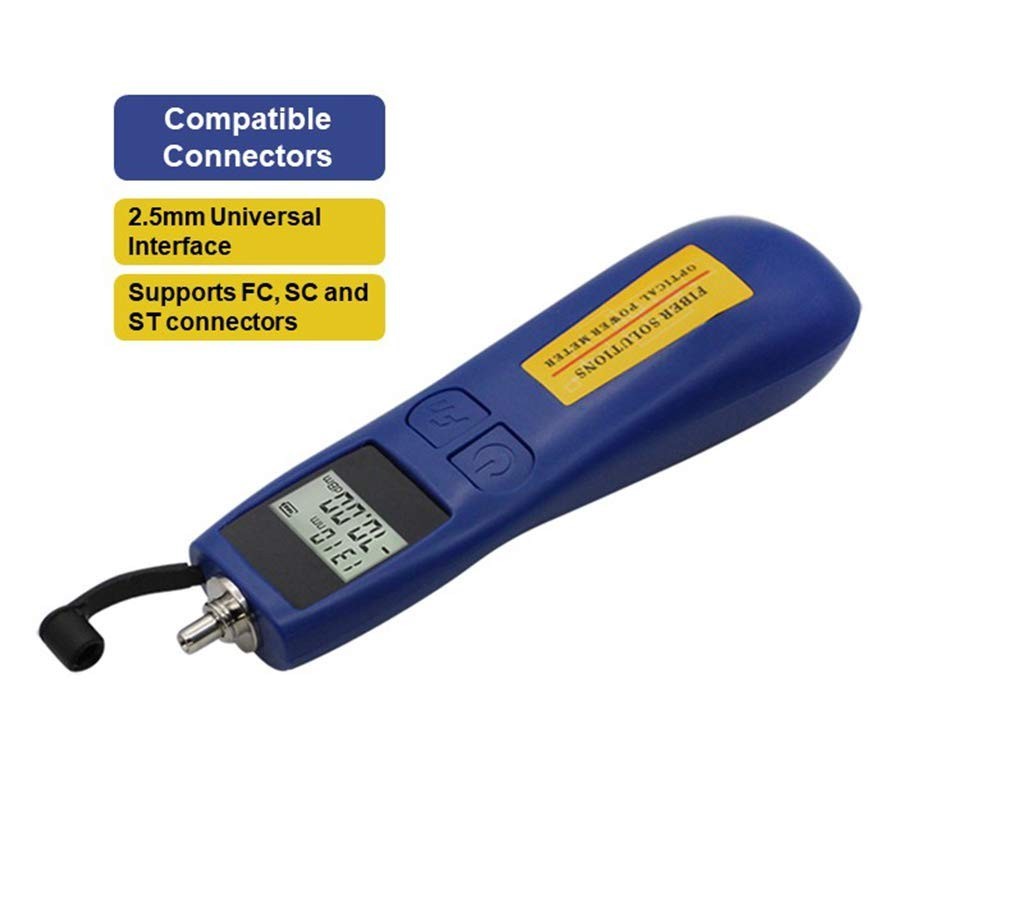 Fiber Optic Power Meter for FTTH Testing with Universal Connector Compatibility