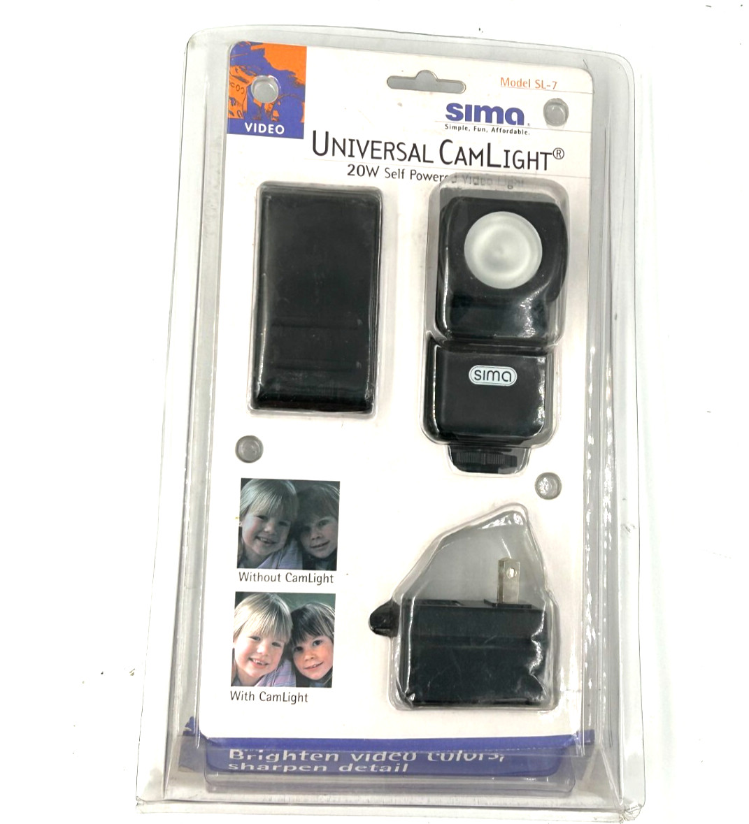 SIMA 20 WATT light for camcorder Model SL-7 for Sony, JVC, Panasonic