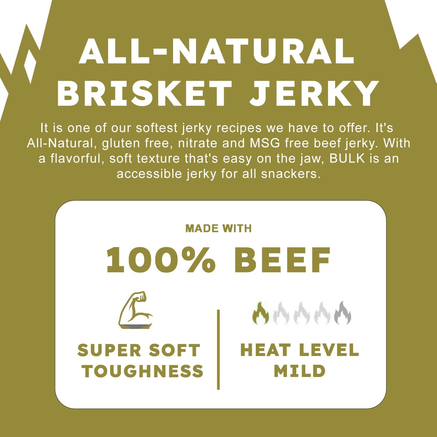 Bulk Beef Jerky - Brisket Jerky - Soft and Tender - All Natural - Beef Jerky ...