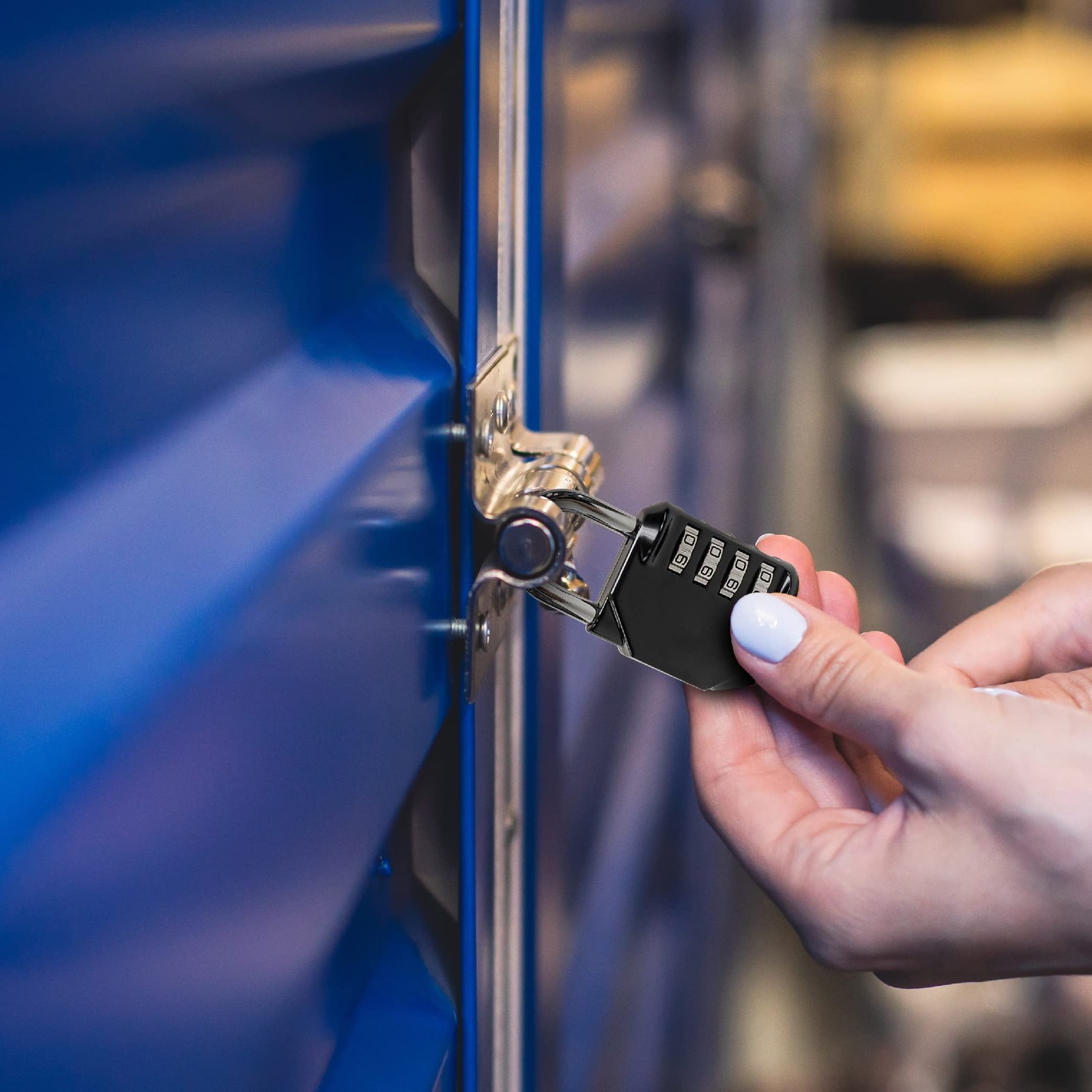 Newhouse Hardware Improved 4-Digit Combination Lock, Black