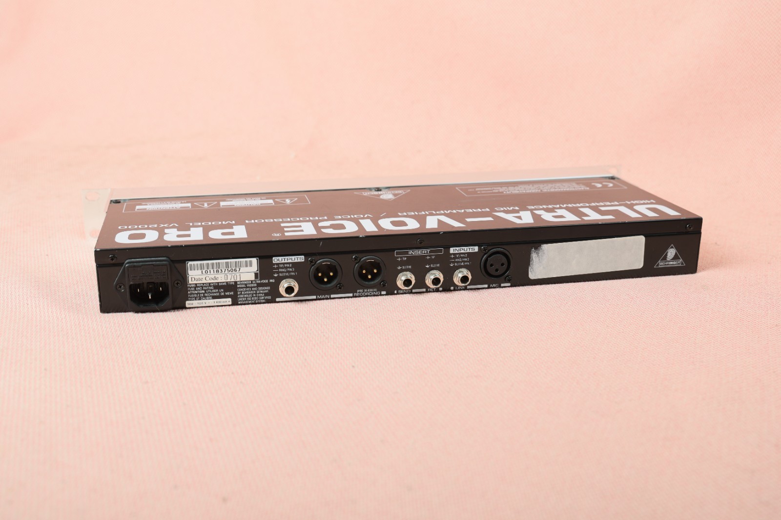 Behringer VX2000 Ultra-Voice Pro Mic Preamp / Voice Processor - Tested