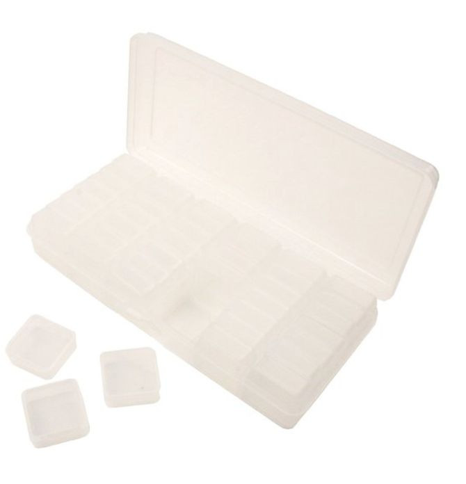 Storage Box Divider Tray 42 Square Individual Clear Containers CNTB109