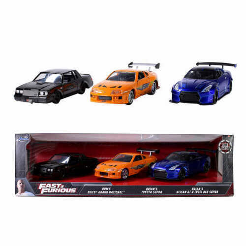 Fast & Furious Diecast  Set Buick Grand National Toyota Supra Nissan GT-R R35
