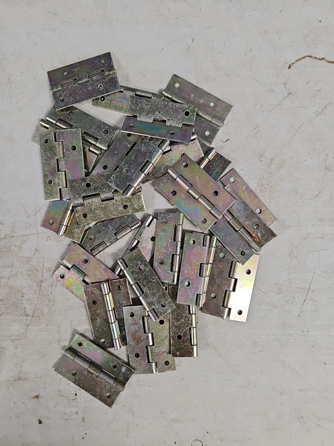 forty(40) Brass-colored Hinges 2.5x1.625