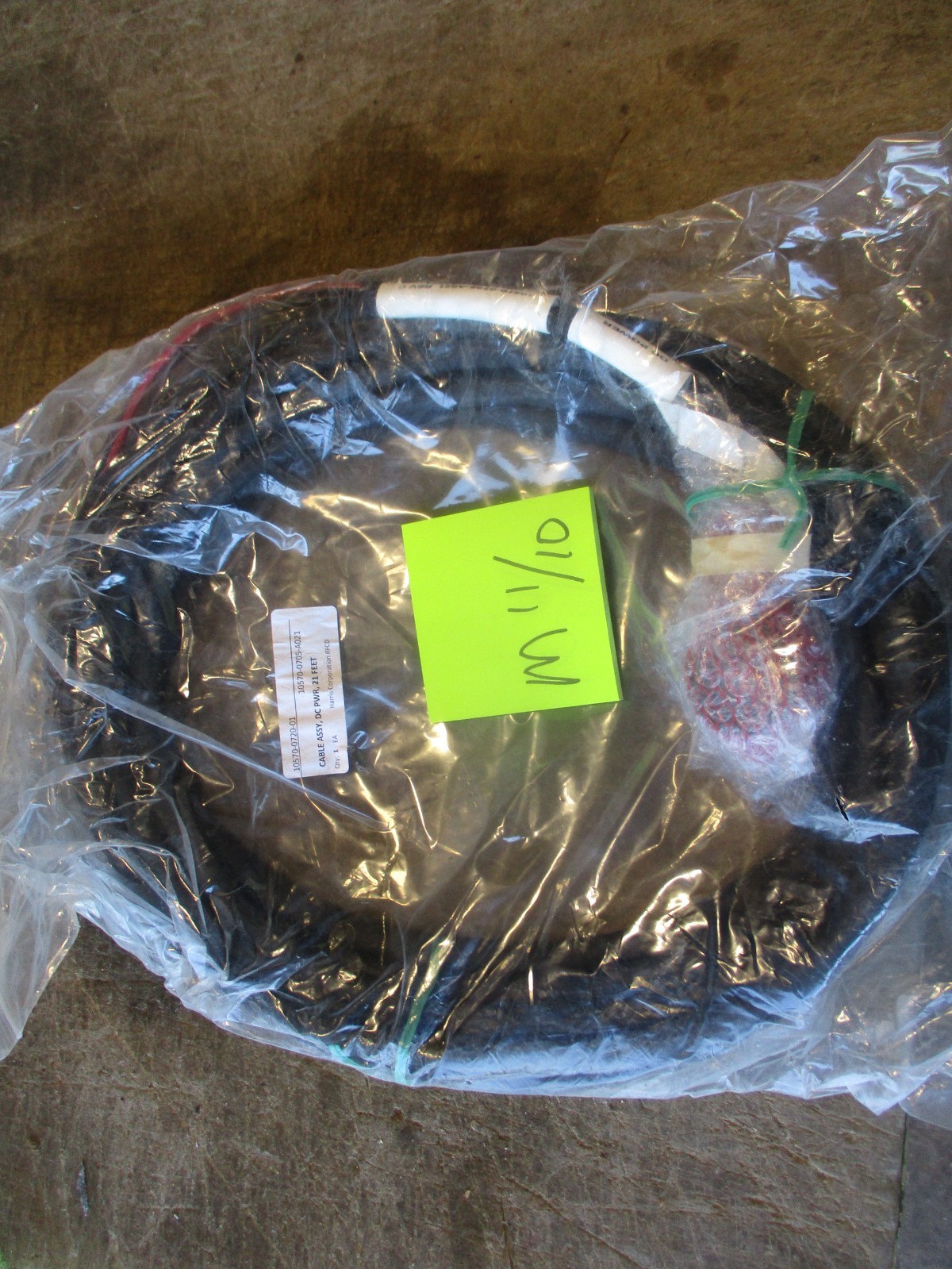 NOS 21' Harris DC Power Cable 10570-0705-A021