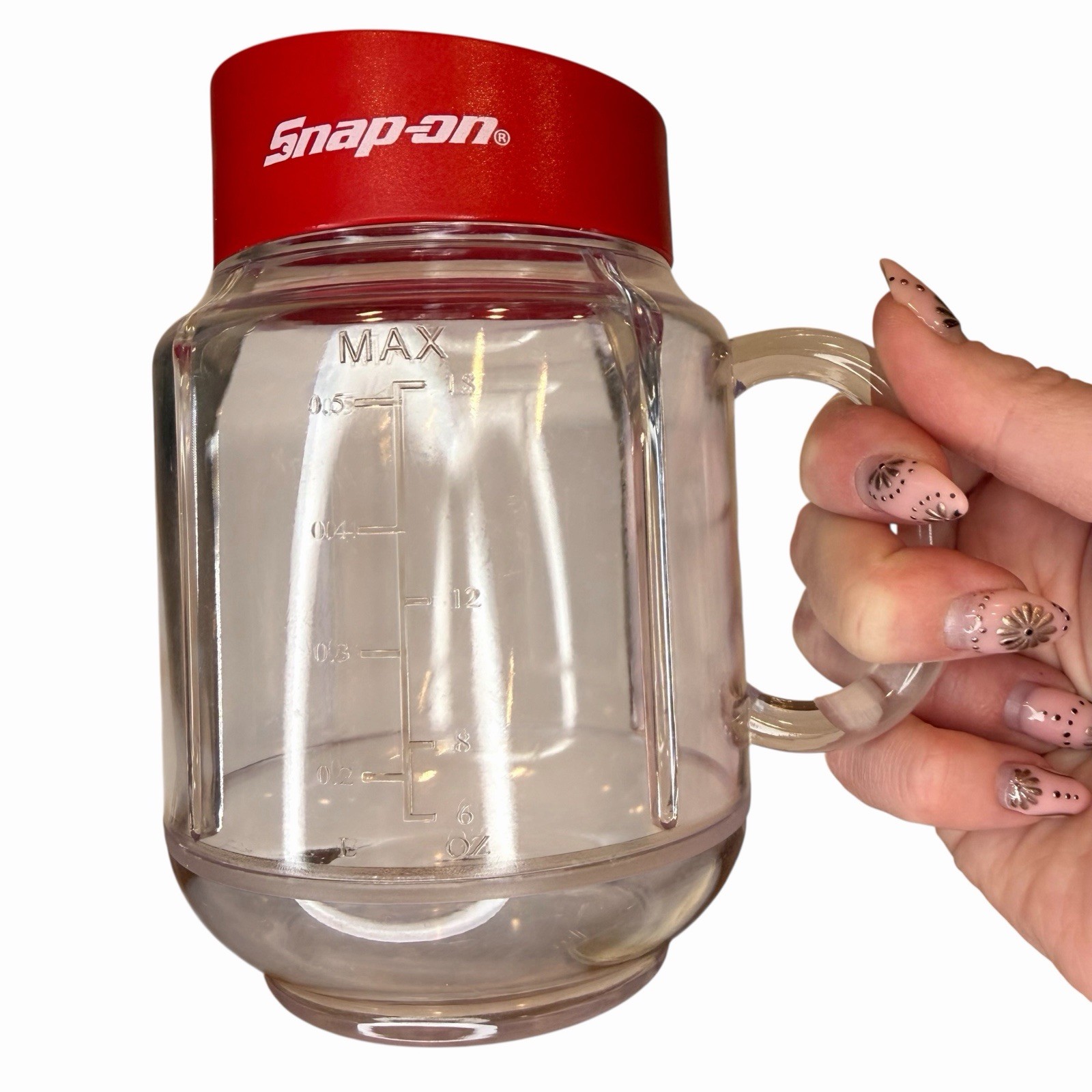 Snap-On Red Retro Smoothie Maker Plastic Mug 16oz #SSX21P136 Measuring Cup Only