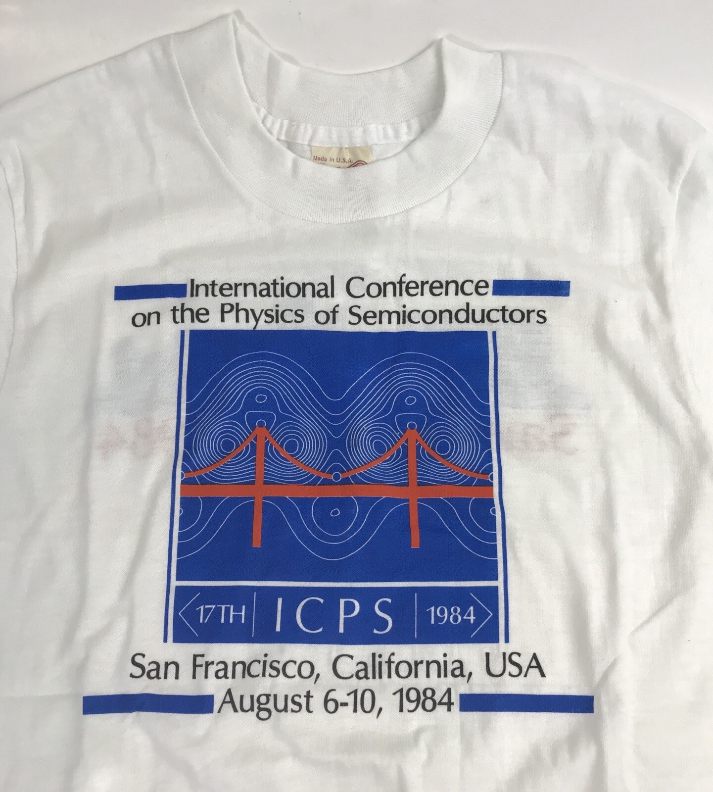 Vintage 1984 ICPS 17th San Francisco T-Shirt White Size M NEW Made In USA Rare