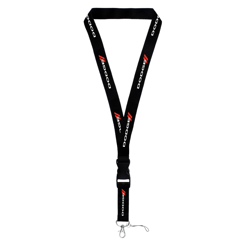Dodge Stripe Black Car Neck Strap Lanyard Cellphone Key Chain Official Licensed