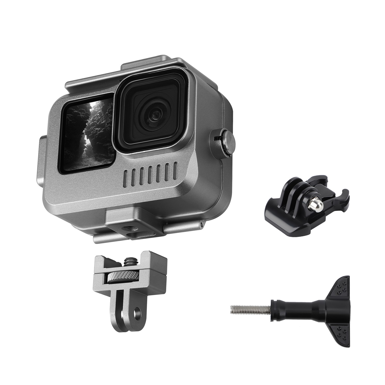 Metal Cage Hero Protective Frame Interface Expansion For GoPro 11/10/9 Camera