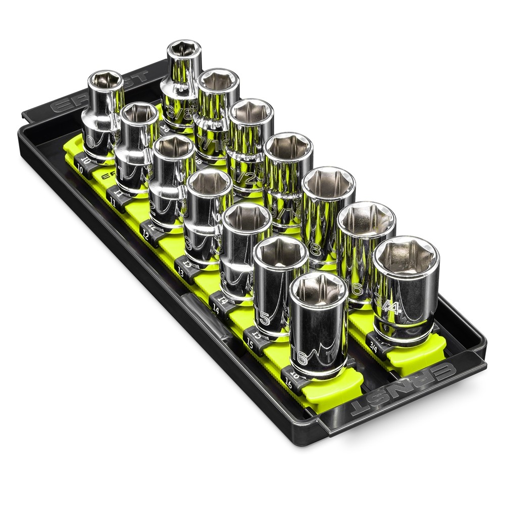 Ernst 2 Rail Twist Lock Socket Boss 8", HI-VIZ - 1/2" (8563HV)