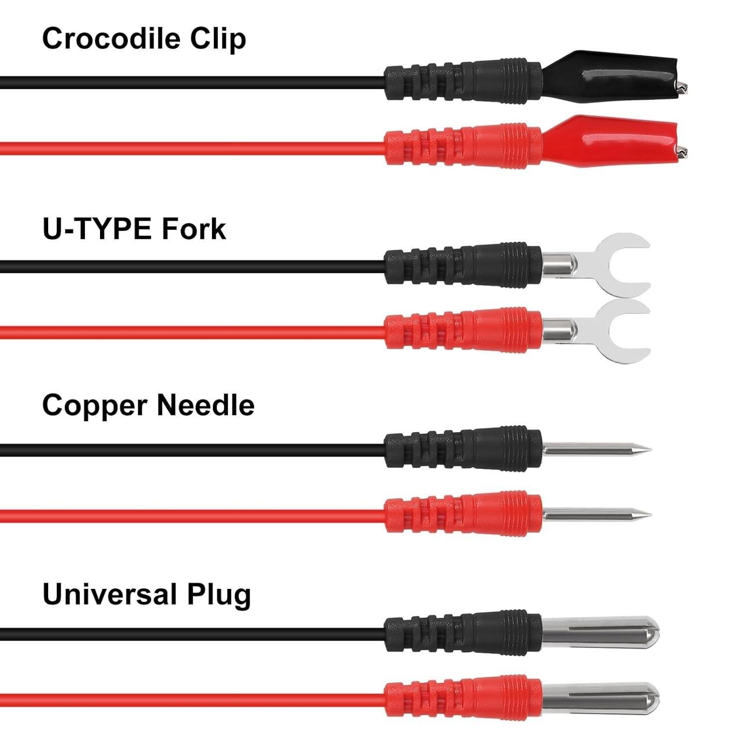 Premium 16in1 Multimeter Test Leads Kit Replaceable Silicone Jumper Wires with E